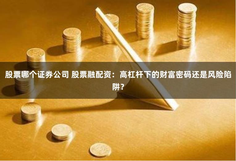 股票哪个证券公司 股票融配资：高杠杆下的财富密码还是风险陷阱？